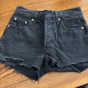 Levi's Black Denim Jean Shorts